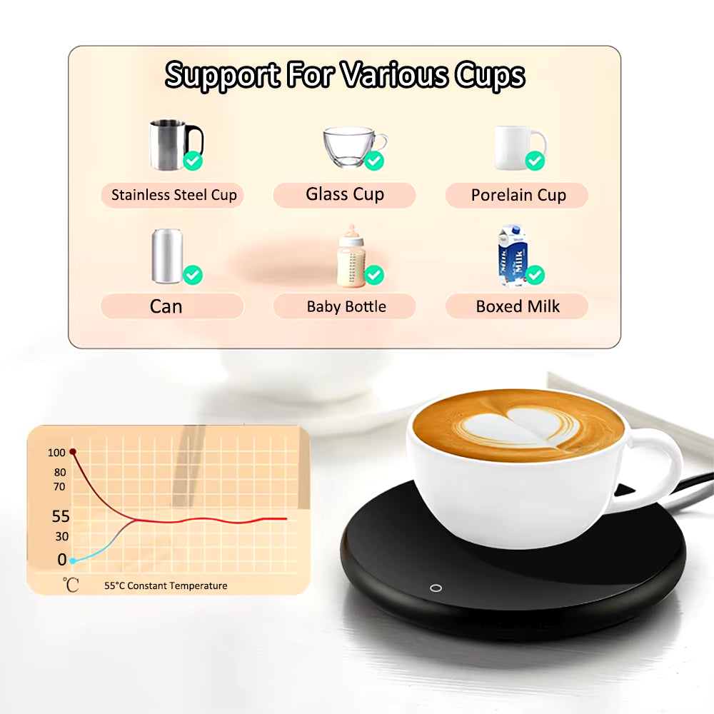 USB Mug Warmer - Electric Coffee Cup Heater for Home & Office, Perfect for Milk, Tea, and More!