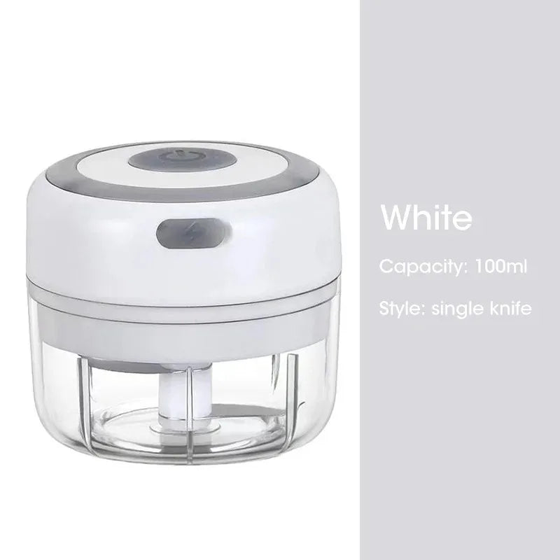 Portable Mini Wireless Electric Garlic Crusher & Chopper - USB Rechargeable Vegetable Masher for Effortless Cooking